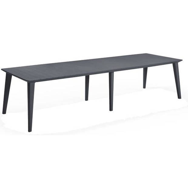 ALLIBERT GARDEN Lima tafel 240 6-12 personen met uitbreiding - Hedendaags design - Grafiet