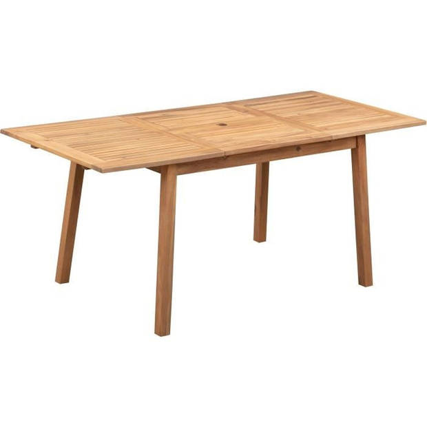 Tuinset 4-6 personen - Eucalyptus FSC - Uitschuifbare tafel 120-180 x 80 cm + 6 klapstoelen