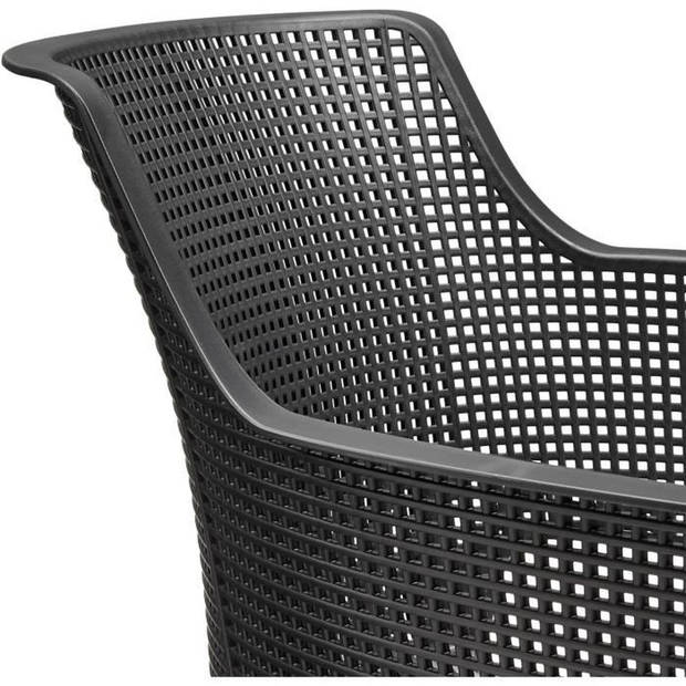 Veel van 6 monoblok fauteuils - stapelbaar in kunsthars - 3D (Mesh) - co-afwerking - ALLIBERT BY KETER