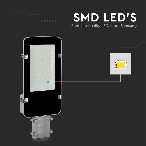 V-TAC VT-50ST-N LED Straatverlichting - 115 Lumen Straatverlichting - Samsung - IP65 - Grijs - 50 Watt - 5000 Lumen -