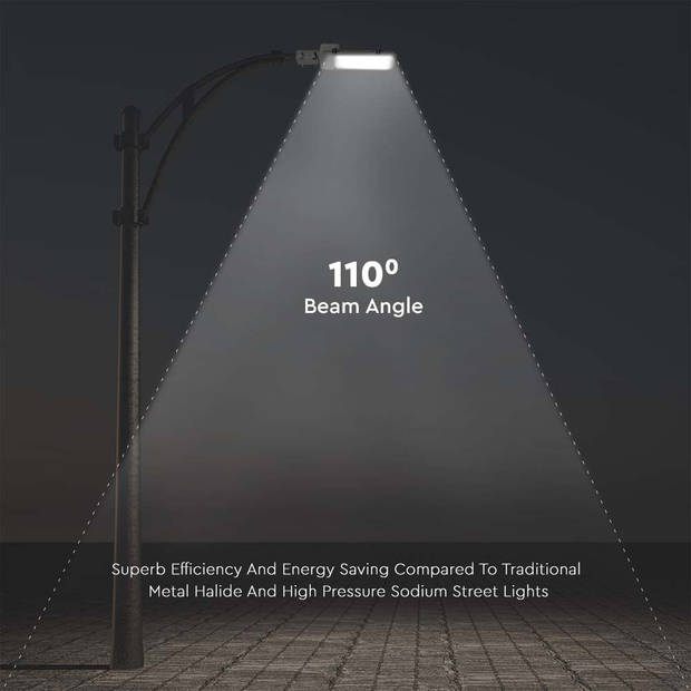 V-TAC VT-50ST-N LED Straatverlichting - 115 Lumen Straatverlichting - Samsung - IP65 - Grijs - 50 Watt - 5000 Lumen