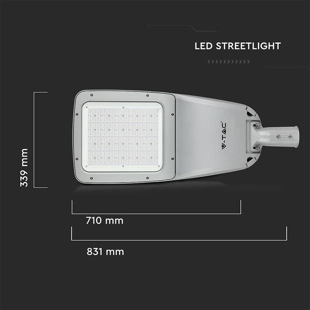 V-TAC VT-200ST LED Straatverlichting - 130lm/w - Samsung - IP65 - Grijs - 200 Watt - 26000 Lumen - 4000K - 5 Jaar