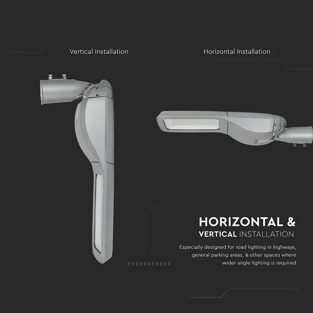 V-TAC VT-200ST LED Straatverlichting - 130lm/w - Samsung - IP65 - Grijs - 200 Watt - 26000 Lumen - 4000K - 5 Jaar