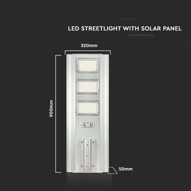 V-TAC VT-30301ST Solarlampen - Straatlantaarns op zonne-energie - IP65 - 3500 lumen - 4000K