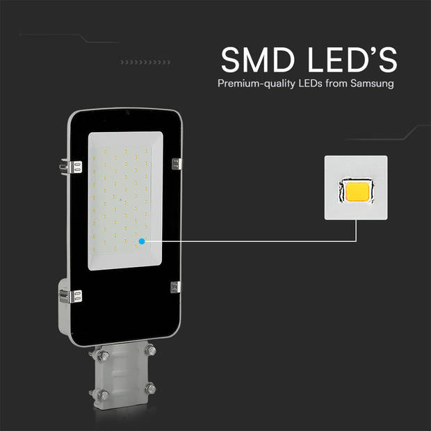 V-TAC VT-50ST-N LED-straatverlichting - 115 Lumen Straatverlichting - Samsung - IP65 - Grijs - 50 Watt - 5000 Lumen -