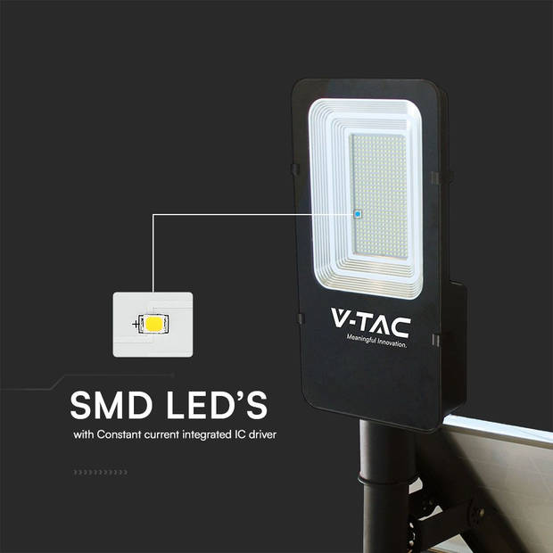 V-TAC VT-ST201 Solarlampen - Straatlantaarns op zonne-energie - IP65 - 4000K