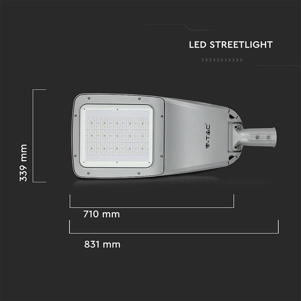 V-TAC VT-160ST LED Straatverlichting - 130lm/w - Samsung - IP65 - Grijs - 160 Watt - 20800 Lumen - 4000K - 5 Jaar