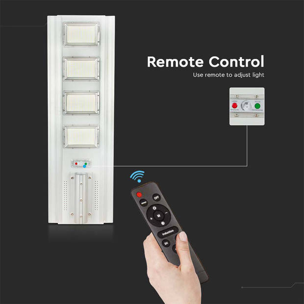 V-TAC VT-40401ST Solarlampen - Straatlantaarns op zonne-energie - IP65 - 4300 lumen - 4000K