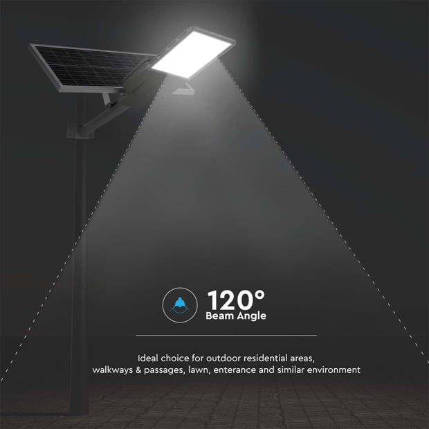 V-TAC VT-15200ST Solarlampen - Straatlantaarns op zonne-energie - IP65 - 3000 Lumen - 4000K