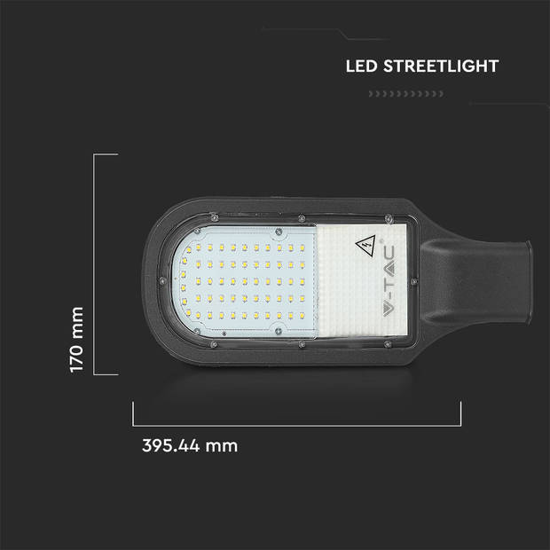 V-TAC VT-51ST Grijze LED Straatverlichting - IJzer - Samsung - IP65 - 50W - 5000 Lumen - 6400K