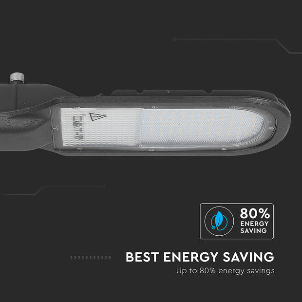 V-TAC VT-51ST Grijze LED Straatverlichting - IJzer - Samsung - IP65 - 50W - 5000 Lumen - 6400K