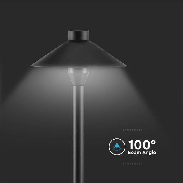 V-TAC VT-907 Buitenverlichting - Tuinspieslampen - Samsung - IP65 - Zwart - 7 Watt - 420 Lumen - 6400K