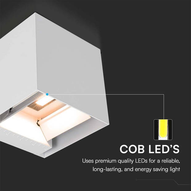 V-TAC VT-11109-W Solarlampen - Solar Wandlampen Sensor - IP65 - Wit - 860 Lumen - 4000K