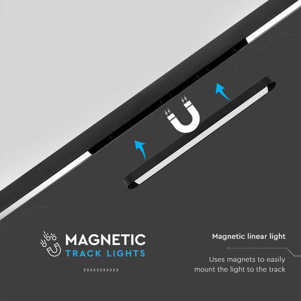 V-TAC VT-4218 LED Tracklights - Magnetische Tracklights - IP20 - 18 Watt - 2000 Lumen - 4000K