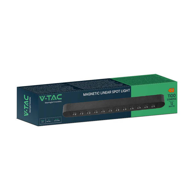 V-TAC VT-4212 LED Tracklights - Magnetische Tracklights - IP20 - 12 Watt - 1100 Lumen - 4000K