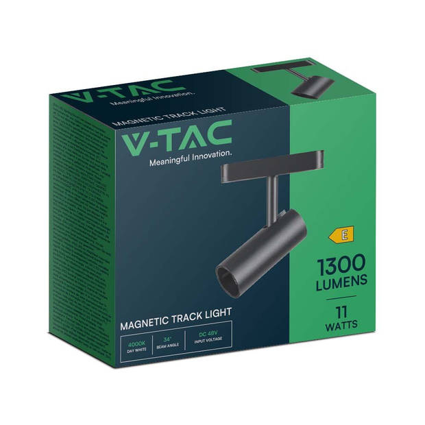 V-TAC VT-42010 LED Tracklights - Magnetische Tracklights - IP20 - 11 Watt - 1300 Lumen - 6400K