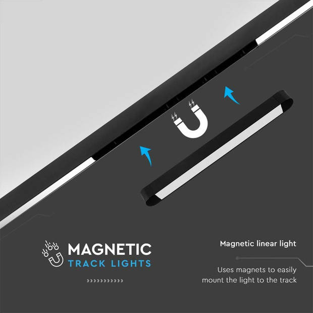 V-TAC VT-4211 LED Tracklights - Magnetische Tracklights - IP20 - 14 Watt - 1500 Lumen - 6400K