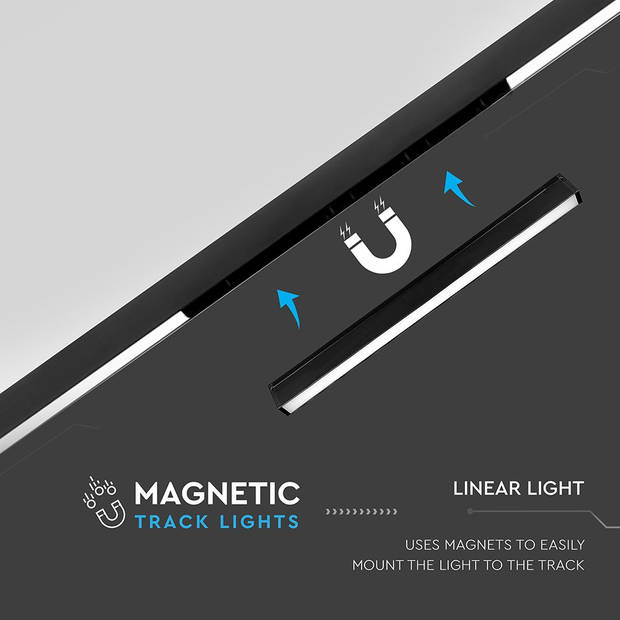 V-TAC VT-4121 LED tracklights - magnetische lineaire verlichting - IP20 - 20 watt - 1600 lumen - 4000K