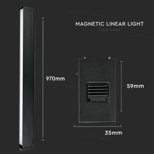 V-TAC VT-4131 LED tracklights - magnetische lineaire verlichting - IP20 - 30 watt - 2700 lumen - 4000K