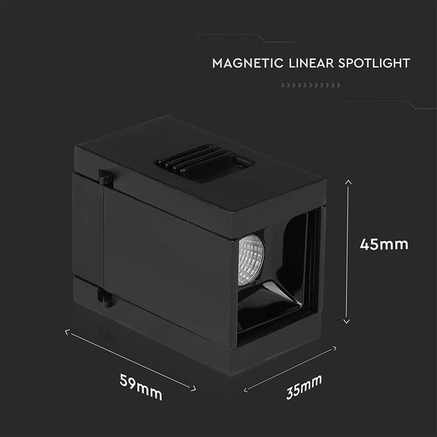 V-TAC VT-4141 LED Tracklights - Magnetische lineaire spots - IP20 - 1 Watt - 35 Lumen - 4000K