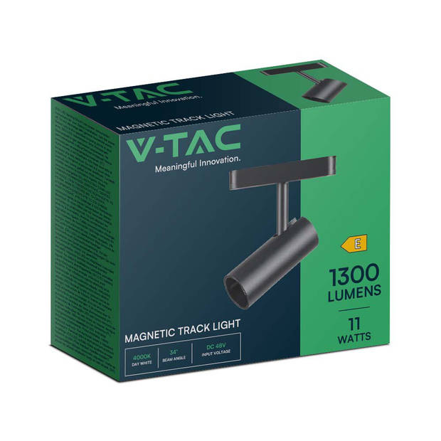 V-TAC VT-42010 LED Tracklights - Magnetische Tracklights - IP20 - 11 Watt - 1300 Lumen - 3000K