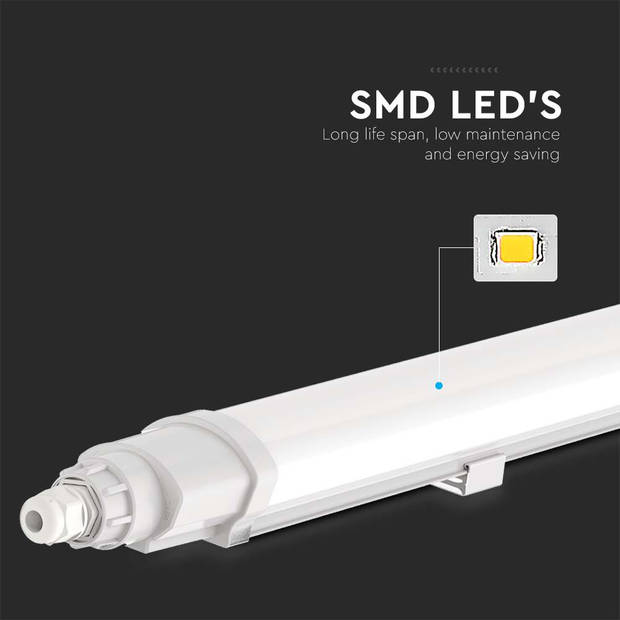 V-TAC VT-80120 LED Batten Fittings - Waterproof Fittings - IP65 - 36 Watts - 3900 Lumens - 4000K