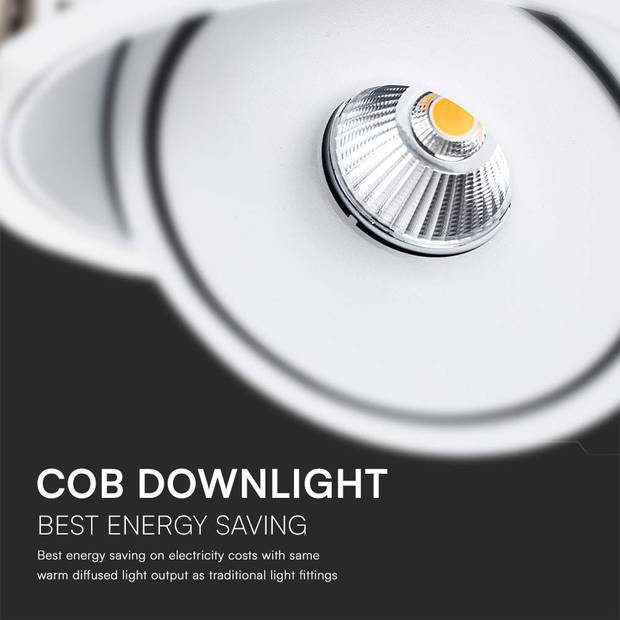 V-TAC VT-2532-W LED Downlights - Verstelbare Downlight - IP20 - 28 Watt - 2500 Lumen - 3IN1