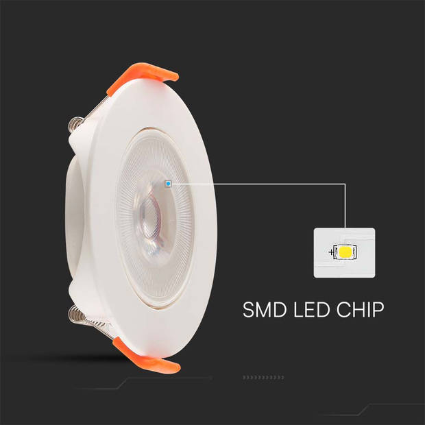 V-TAC VT-7007 LED Downlights - PRO Reflector Downlight Samsung - IP20 - 7 Watt - 660 Lumen - 6400K