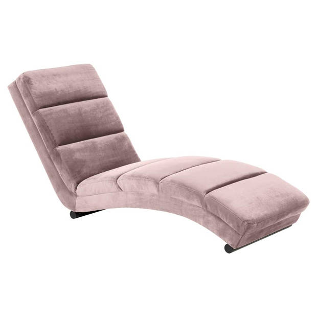 Curve chaise longue velours oudroze.