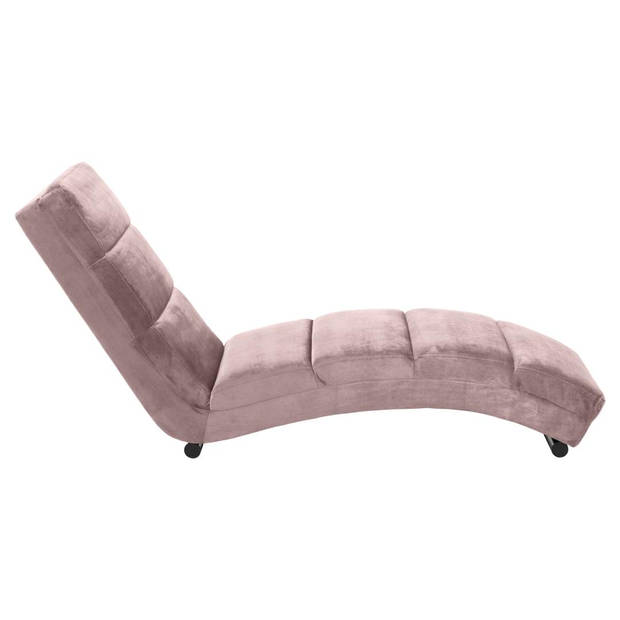 Curve chaise longue velours oudroze.