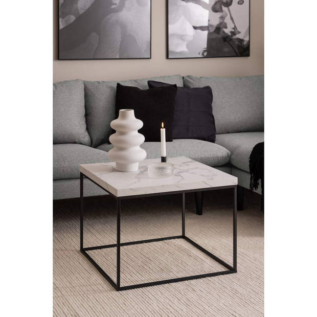 Carossa salontafel 60cm marmer decor wit.