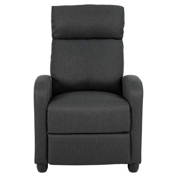 Soma fauteuil recliner met zak, push-functie grijs.