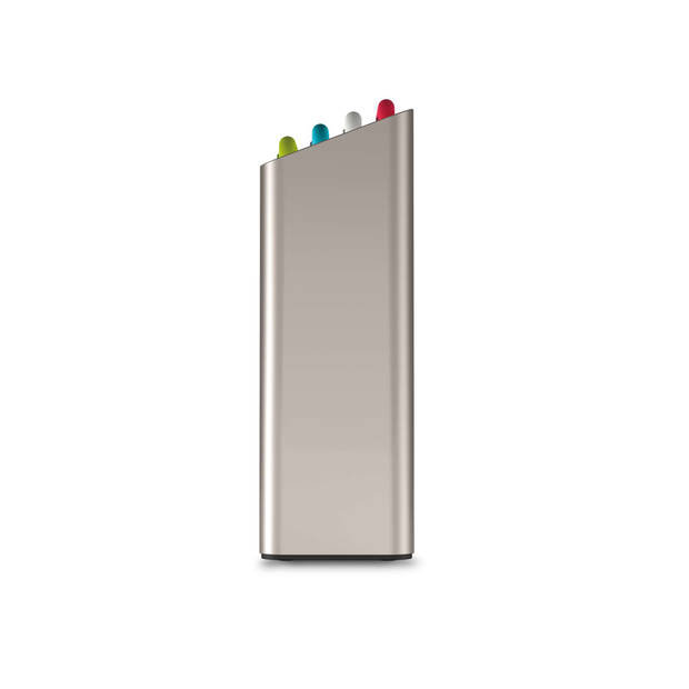 Joseph Joseph - Giftset Folio Icon 4 Snijplanken in Houder met Gratis Mes - Polypropyleen - Multicolor