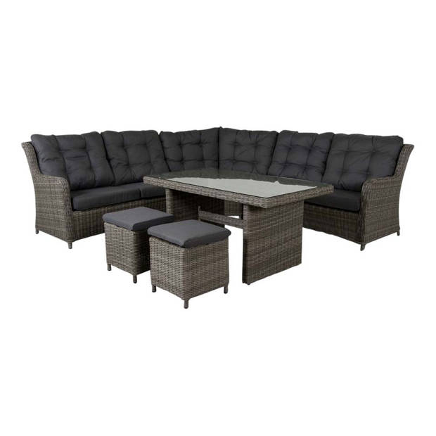 Suns Lounge dining set Richmond - Ash grey