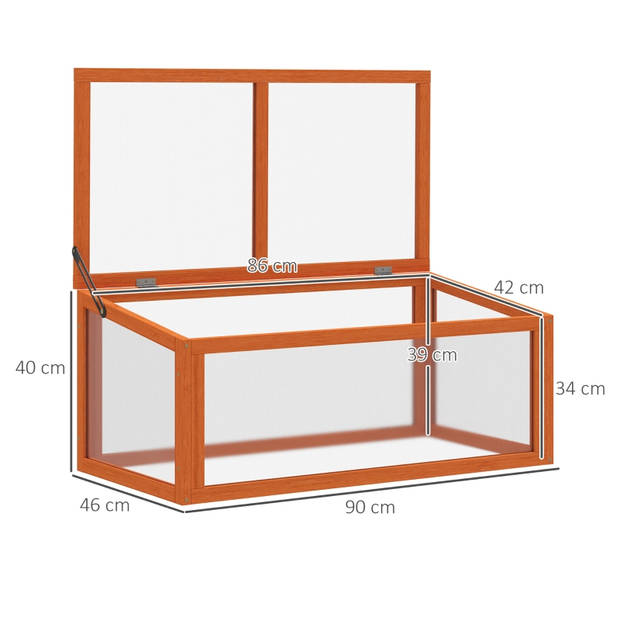 Kweekkas - Kweekbak - Tuinkas - 90 x 46 x 40 cm