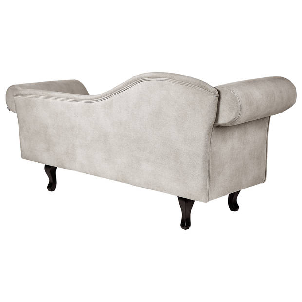 Beliani LATTES - Chaise longue-Beige-Fluweel