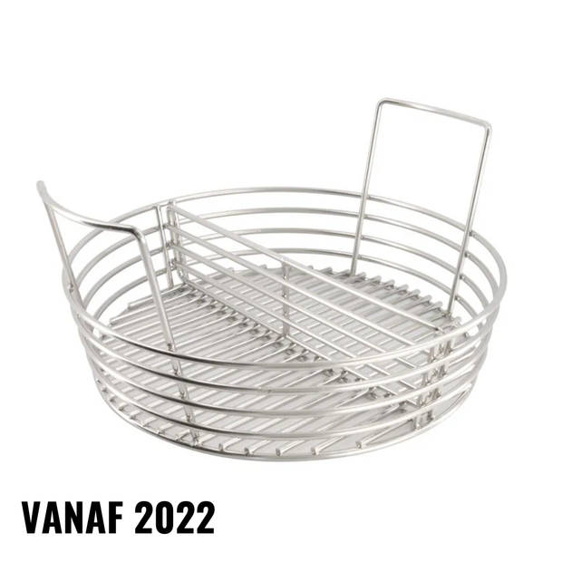 Rvs houtskool mand Grill Guru