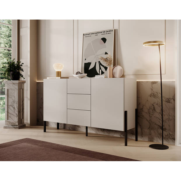 Meubella Dressoir Jordy - Beige - 154 cm