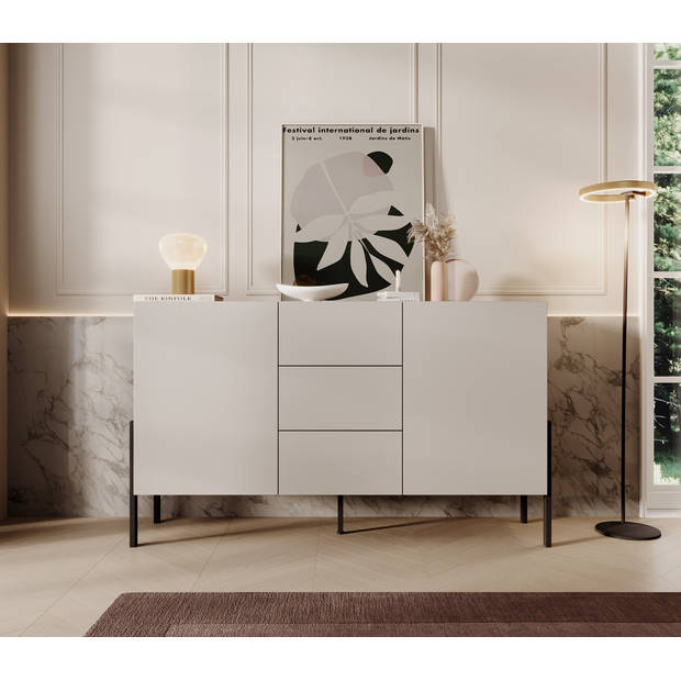 Meubella Dressoir Jordy - Beige - 154 cm