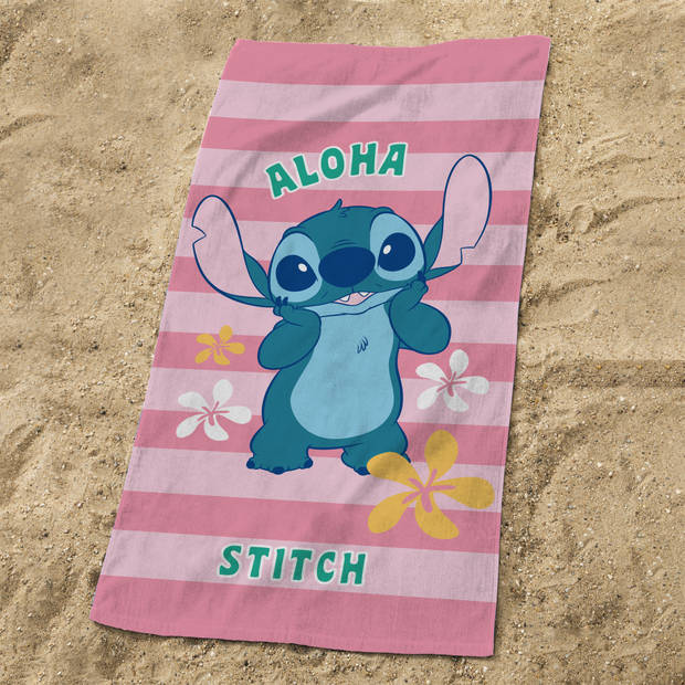 Disney Lilo & Stitch Strandlaken Ohana - 70 x 120 cm - Katoen