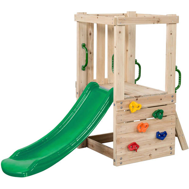 Swing King Mari Small Speeltoestel met Glijbaan Hout Naturel/Groen