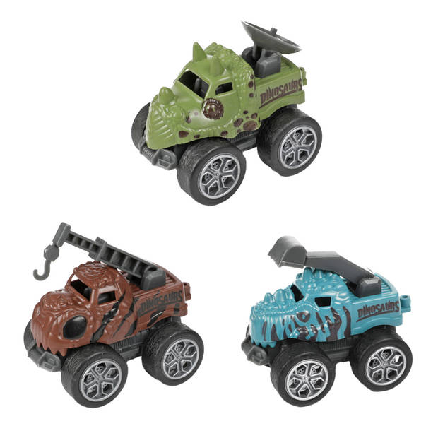 Toi Toys Dinotruck met 3 pullback auto's