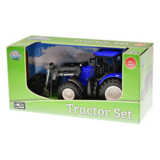 Tractor freewheel +frontlader 27cm blauw