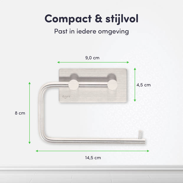 EAVY WC rolhouder Zonder Boren - Zelfklevend - Toiletrolhouder - RVS