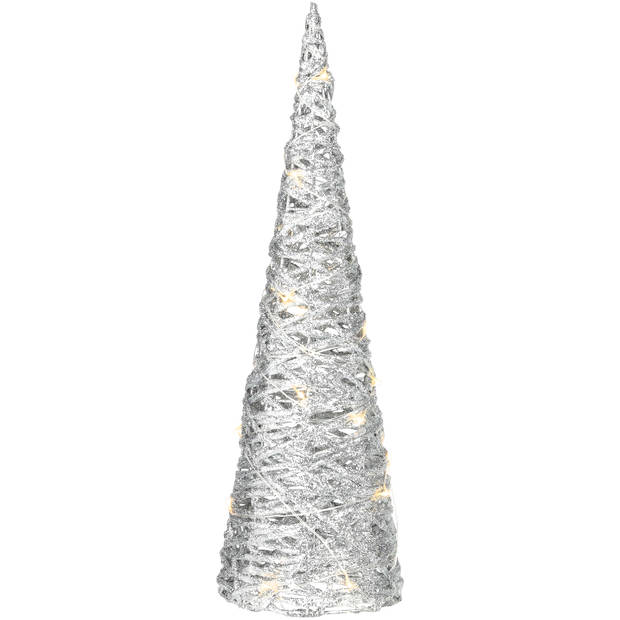 Blokker Kerst Decoratiekegel 20 LED - zilver