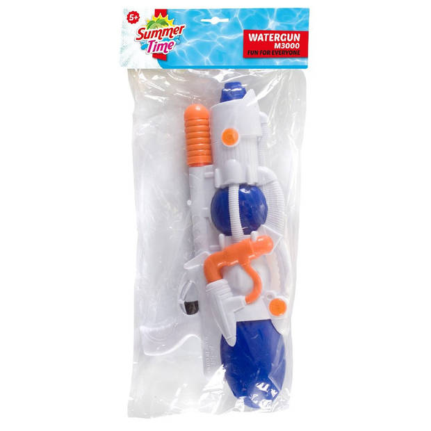 Waterpistool/waterpistolen wit/blauw 38 cm - Waterpistolen