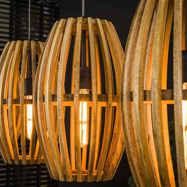 Hoyz Collection - Hanglamp Orbit 4L - Massief Mango Naturel