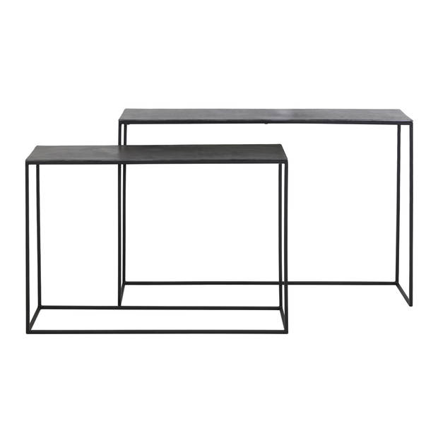 Light & Living - Side BOCA - 120x25x80cm - Zwart - Set van 2