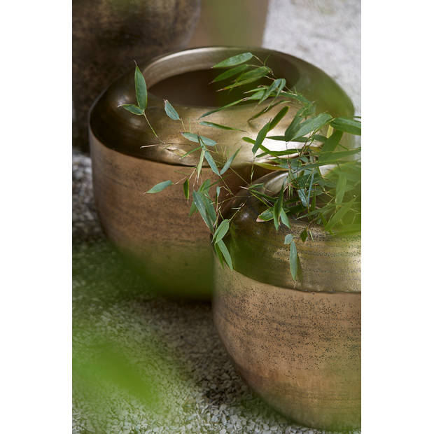 Light & Living bloempot - goud - metaal - 5867985