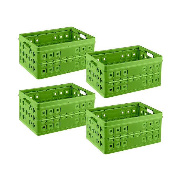 Square vouwkrat 46L groen - Set van 4